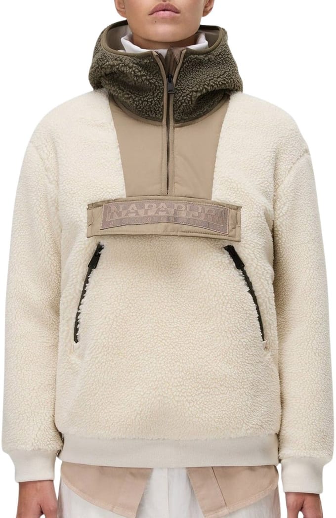 Napapijri Seline Half-Zip Hooded Fleece Sweater Dames - Maat M