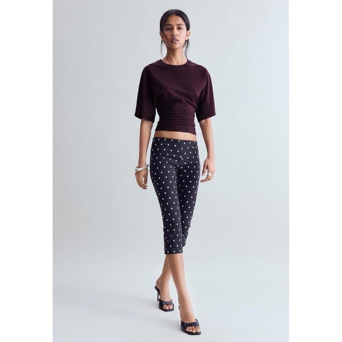 Stradivarius B08 T-shirt met korte mouw  Donkerpurper S