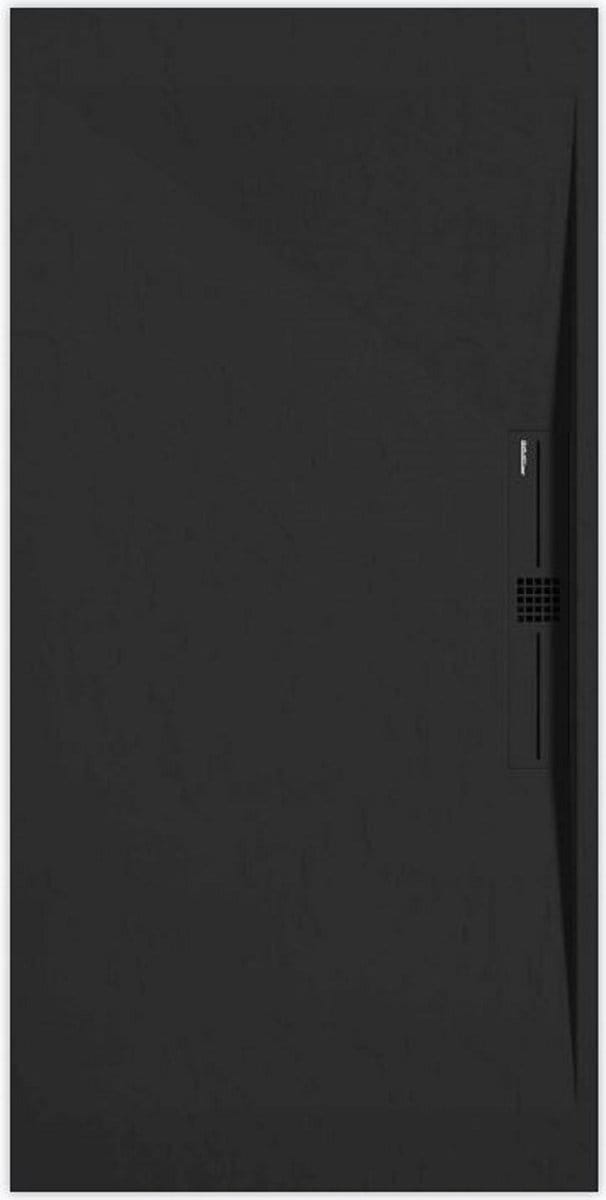 Sanifun douchebak Stone Side Black Slate 900 x 700 P