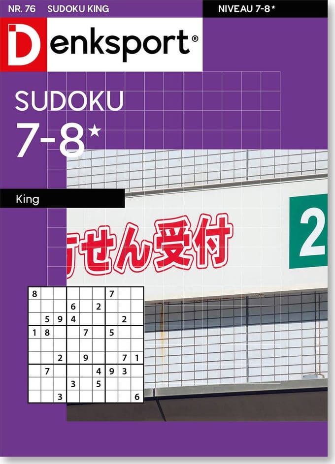 Denksport Puzzelboek Sudoku 7-8* king, editie 76