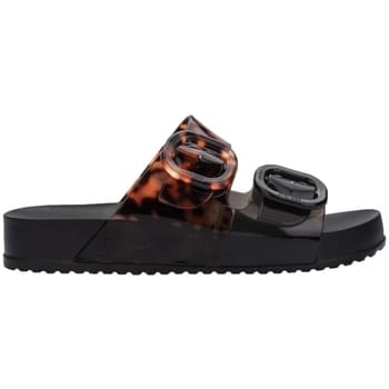Platte sandalen Melissa Cozy Slide - Black/Clear Tortoise
