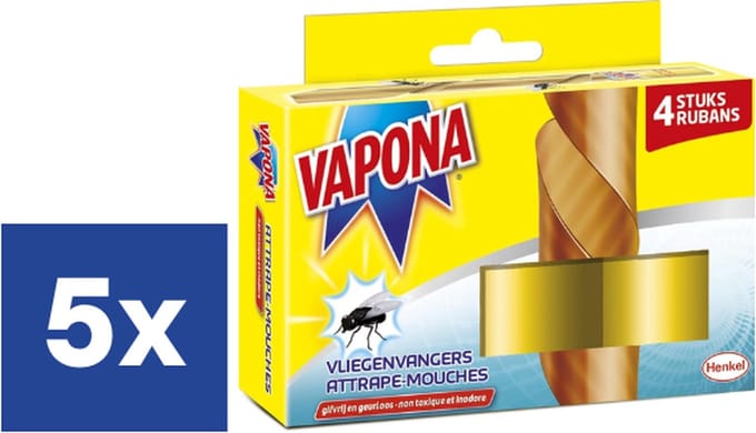 Vapona Vliegenvangers Natural - 5 x 4 (20 stuks)