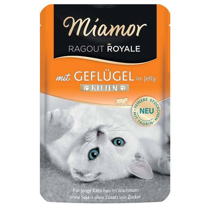 22x100g Ragout Royale Kitten met Gevogelte Miamor Kattenvoer