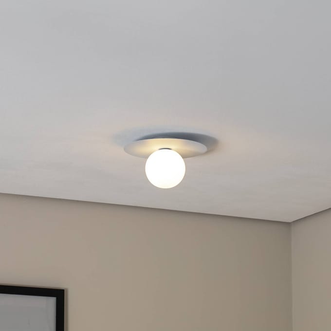 TK Lighting Plafondlamp Pixie, lichtblauw, glas, Ø 25 cm, bol, G9