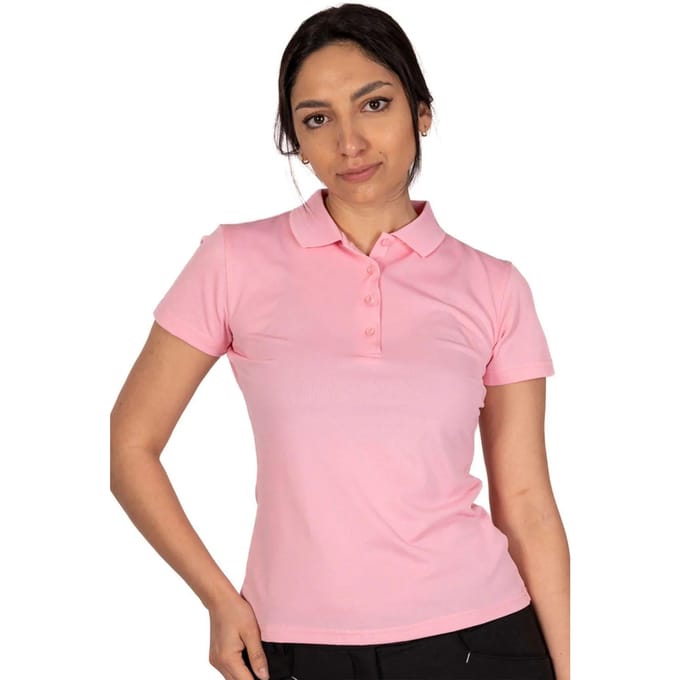 Island Green Dames/Dames Klassiek Micro Pique Golf Poloshirt (Snoepjesroze)