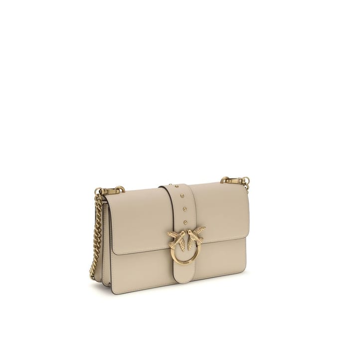 PINKO schoudertas Love One Classic ST. CL. Beige - Smoke Grey - Antique Gold
