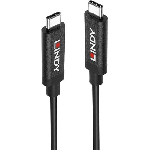LINDY USB-kabel USB 3.2 Gen2 (USB 3.1 Gen2) USB-C stekker, USB-C stekker 3.00 m Zwart 43348