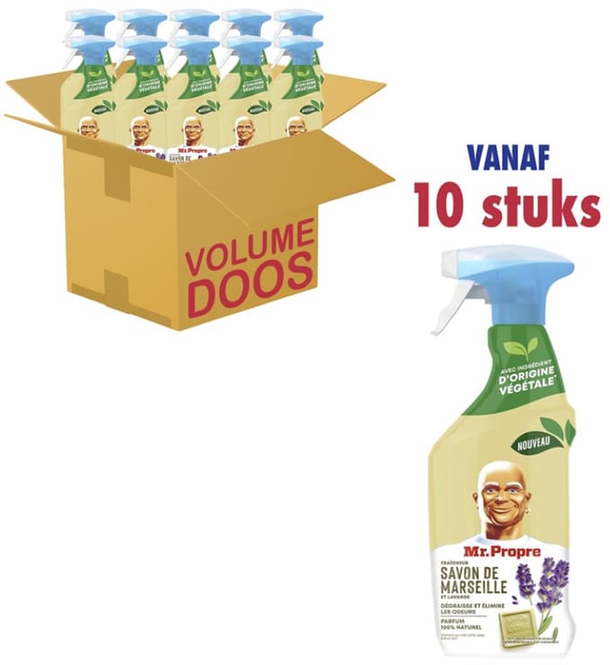 Mr Proper Spray Frisheid van Marseillezeep & Lavendel (10 x 500ml)