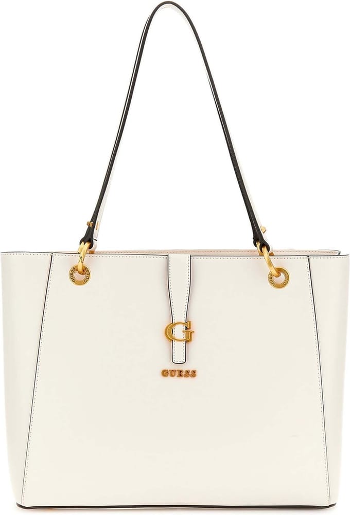GUESS Schoudertas Kuba Noel Tote Stone Crème