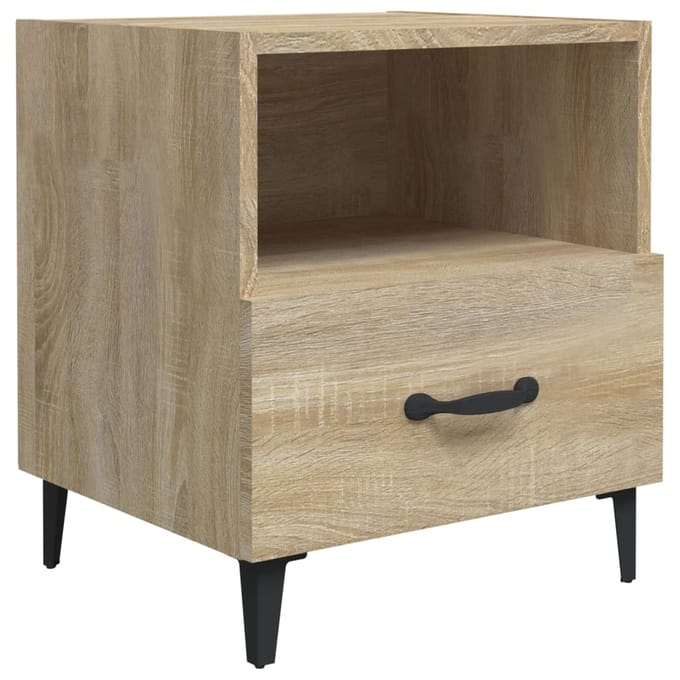 vidaXL - Nachtkastjes - 2 - st - bewerkt - hout - sonoma - eikenkleurig