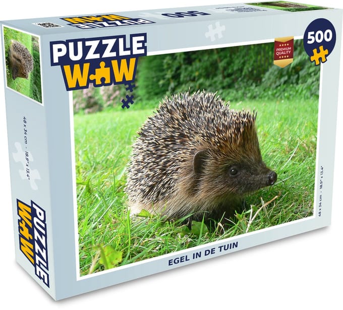 Puzzel Egel in de tuin - Legpuzzel - Puzzel 500 stukjes