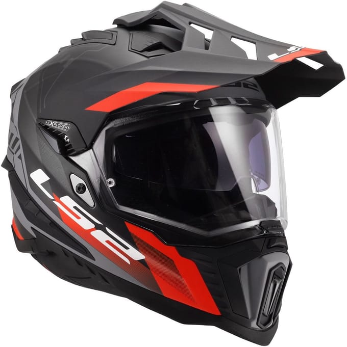 LS2 Helm Explorer Hexa MX701 zwart / rood / grijs maat L