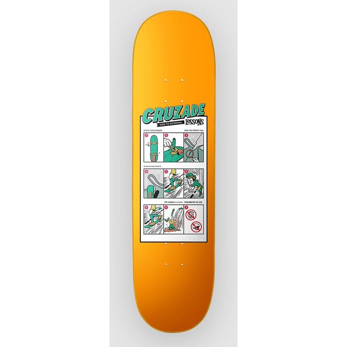 Cruzade Lessons IV 8.25"x31.65" Square High Skateboard Deck patroon