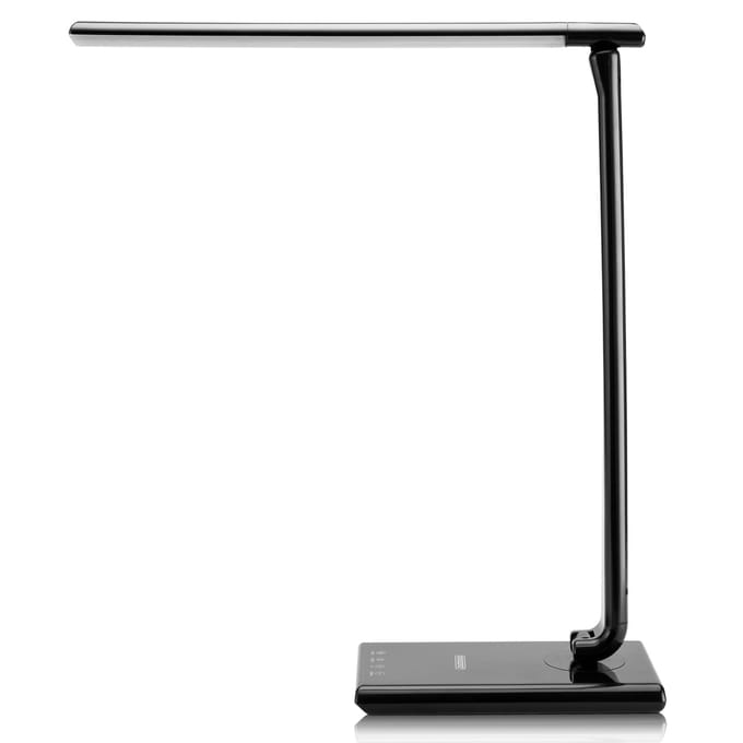 Monzana LED Bureaulamp USB Laadfunctie Kleurwarmtes Instelbaar Dimbaar Zwart