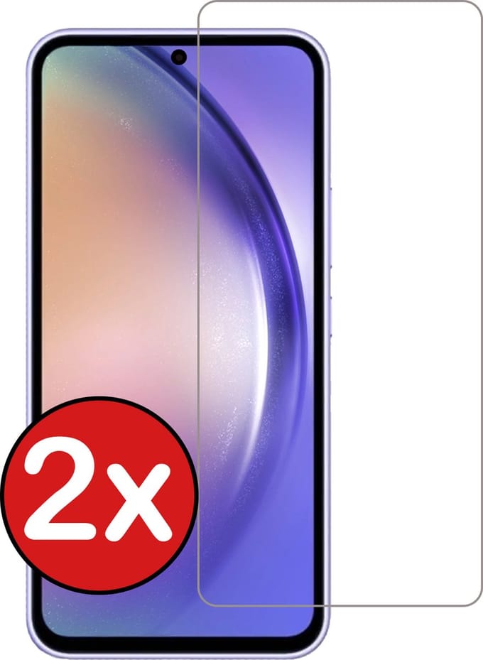 Screenprotector - 2 Stuks - Geschikt voor Samsung Galaxy A54 - Extra Sterk - Beschermglas - Gehard Glas - Tempered Glass - Screen Protector