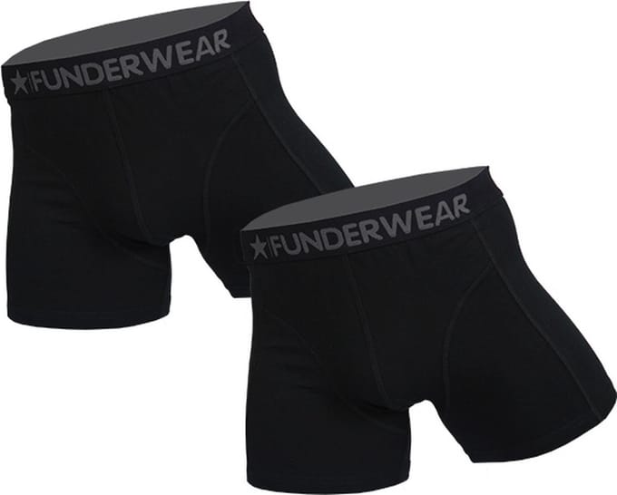 Funderwear - Heren Boxershorts 2-pack - Strak Model - Zwart - Maat 4XL