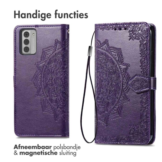 imoshion Hoesje - Geschikt voor Nokia G42 - Mandala Bookcase - Paars