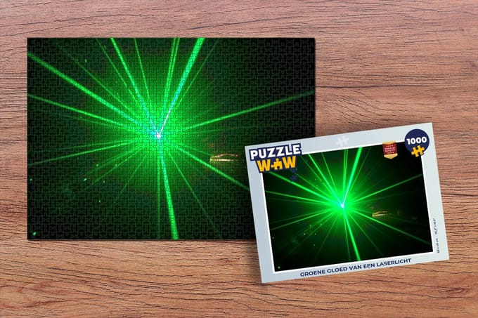 Puzzel Groene gloed van een laserlicht - Legpuzzel - Puzzel 1000 stukjes volwassenen