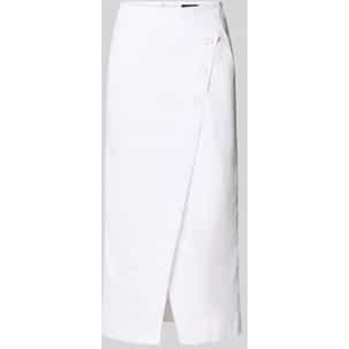 straight fit midirok in denimlook