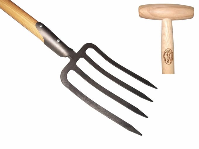 De Wit Spitvork 4 Tands Met Dul Essen Steel 80 Centimeter