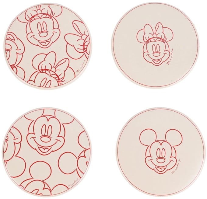 Disney Home Mickey & Minnie Mouse Valentijn Onderzetters