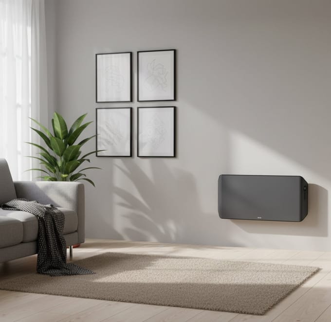 Convectorkachel EdgePro 2000W Smart – Elektrische Grijs - Medahomestore