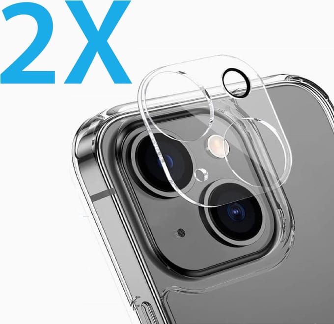 Camera lens Protector 2x Geschikt voor: iPhone 13 - screen protector - glas - bescherm je camera - beschermglas - Transparant