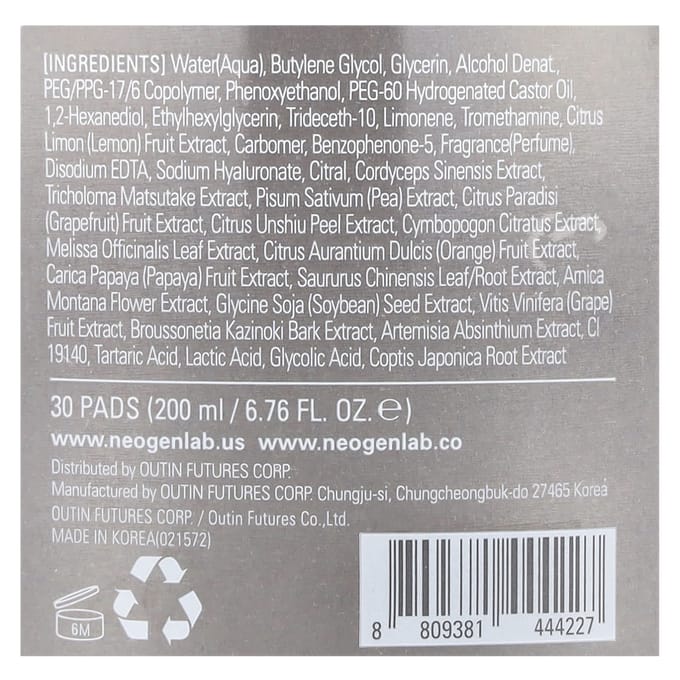 NEOGEN Dermalogy - Bio-Peel Gauze Peeling Pads - Lemon - 200ml / 30stukken