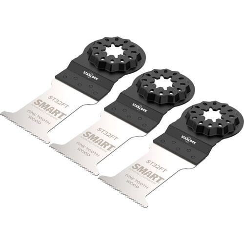 SMART Blades Starlock Multitool Zaagblad - Fijntandig - Hout/Plastic - 32x42mm - 3 stuks