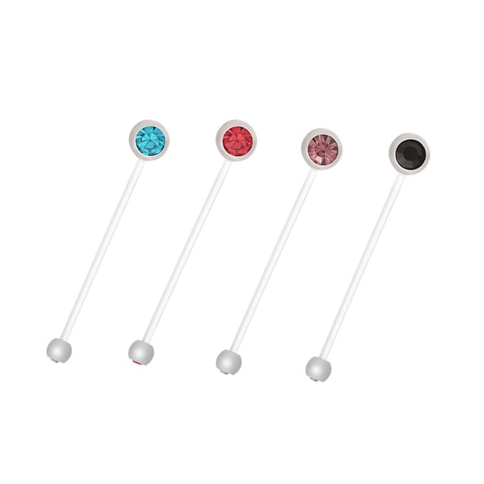 10PCS Navel Navel Ring Zwangerschap Moederschap Flexibele Transparante Lange Buik veelkleurig