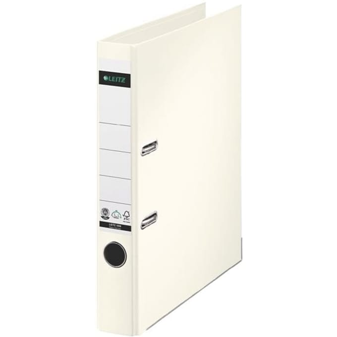 LEITZ® ordner 1007/1008, A4, rugbreedte 52 mm, per stuk, wit