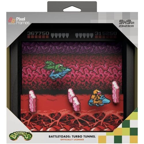 Pixel Frames Battletoads Shadow Box Art 23x23CM-Turbo Tunnel (Diversen) Nieuw