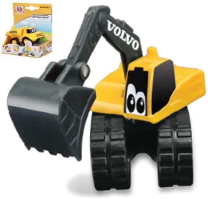 BB Junior Volvo Excavator - My 1st Collection - 3 inch - Geel/zwart