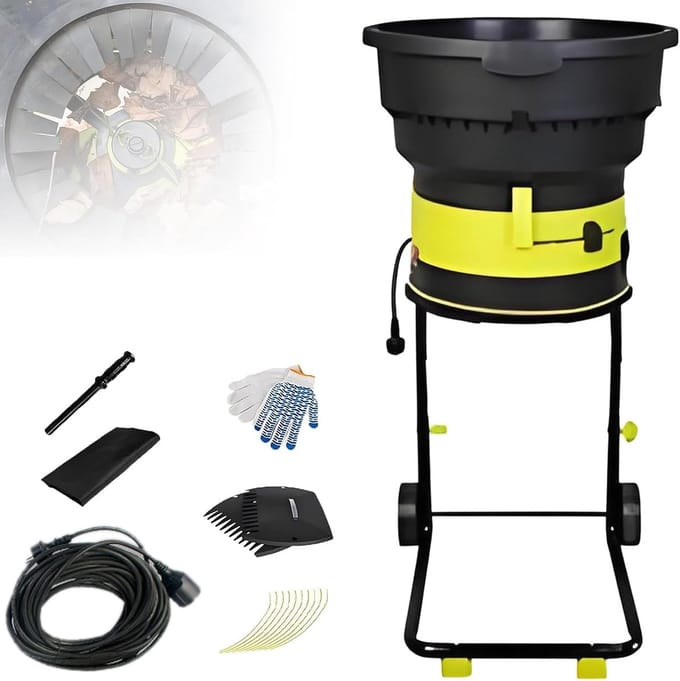 Elektrische Bladversnipperaar - Compost Mulcher - Tuinonderhoud Composteren - Regelbare Versnippergrootte - 2500W Vermogen