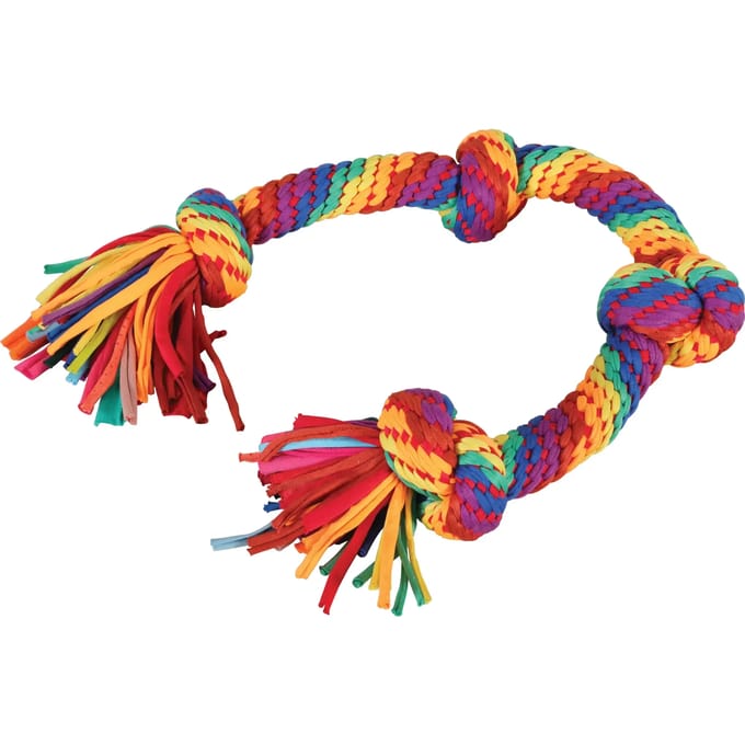 Hondenspeelgoed in touw met 4 knopen Zolux Rainbow