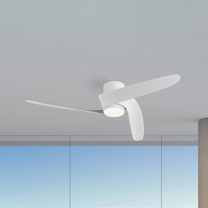 Mantra Iluminación Smart LED plafondventilator Groenland S, wit, DC, stil, CCT
