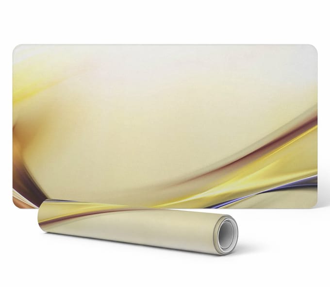 Vinyl bureauonderlegger met subtiele abstracte lijnenprint, 100x50 cm