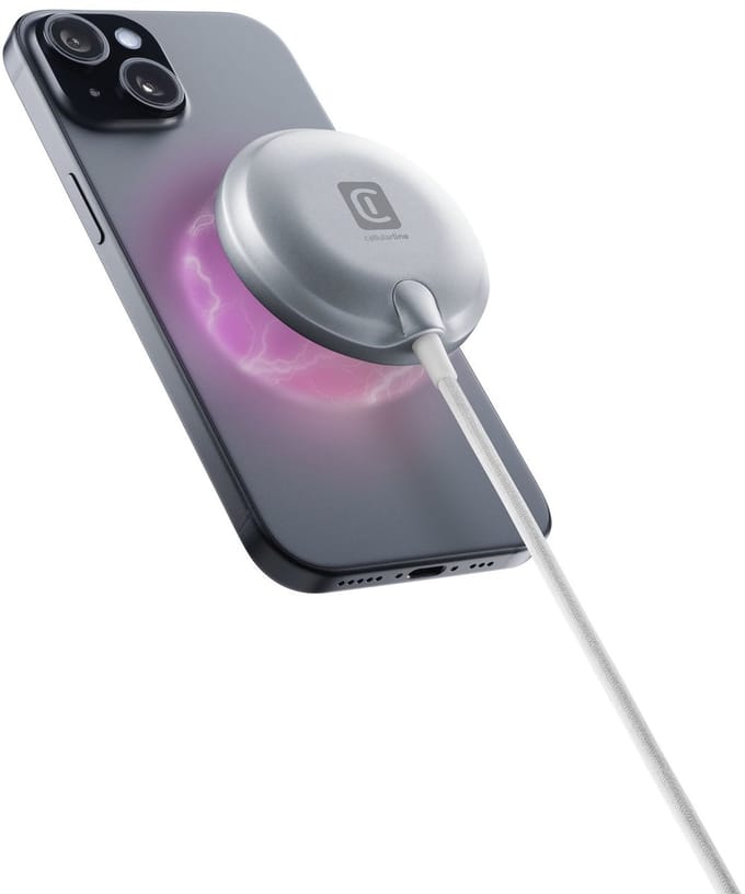 Cellularline 8018080492211 Smartphone, Universeel Wit AC Draadloos opladen Snel opladen Binnen