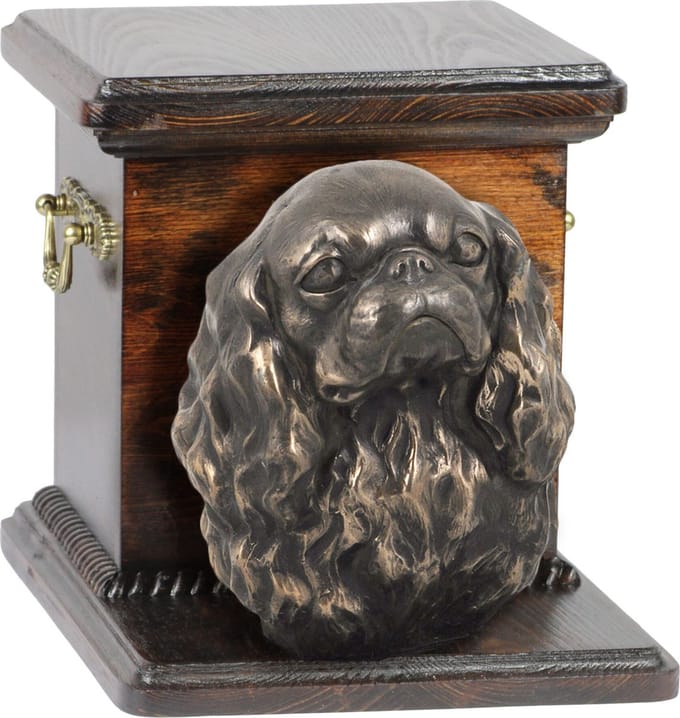 Elegante urn voor Cavalier King Charles Spaniel met hondenbuste