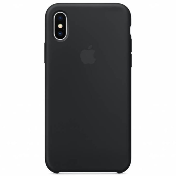Silicone Backcover voor de Apple iPhone X - Zwart