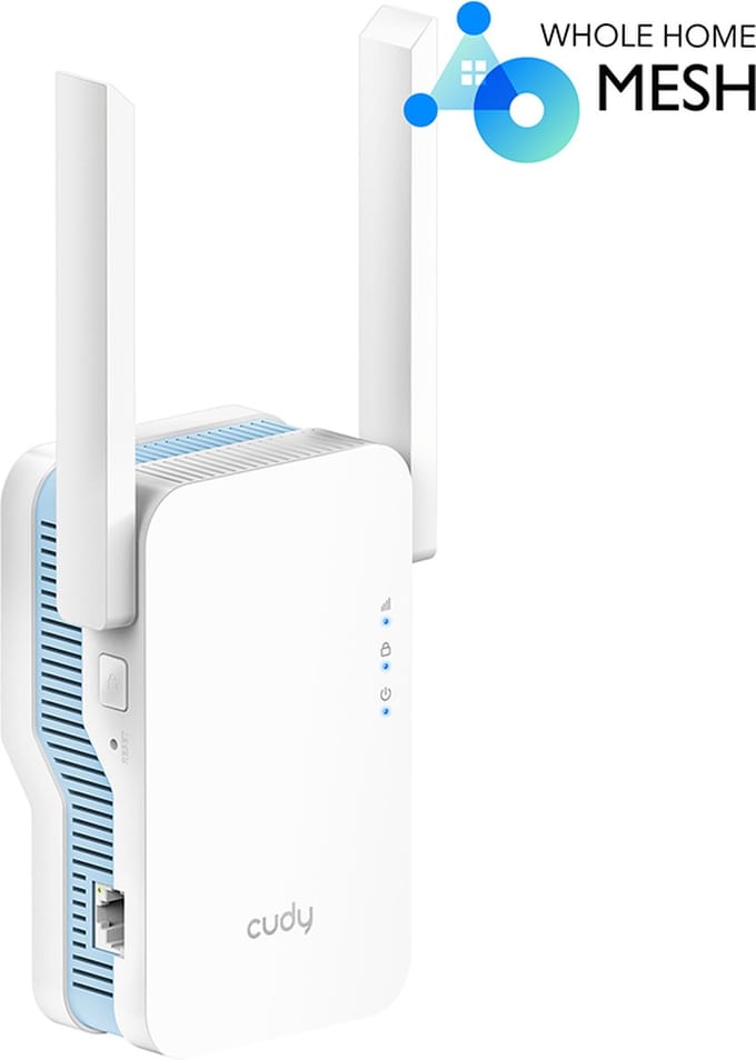 Cudy AC1200 Dual-Band Wi-Fi Range Extender – 2.4/5 GHz – 12.000 ft² Dekking – WPS & Access Point