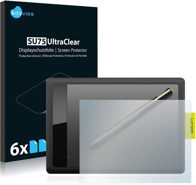 Savvies - Screenprotector voor Wacom One s CTL-471 - Folie Beschermfolie transparant 6 Stuks