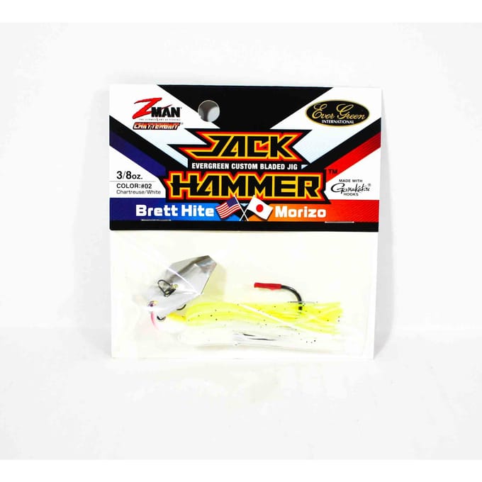 Zman Chatterbait Jackhammer Sinking Lure 3/8 Oz Grafiek Wit (0423)
