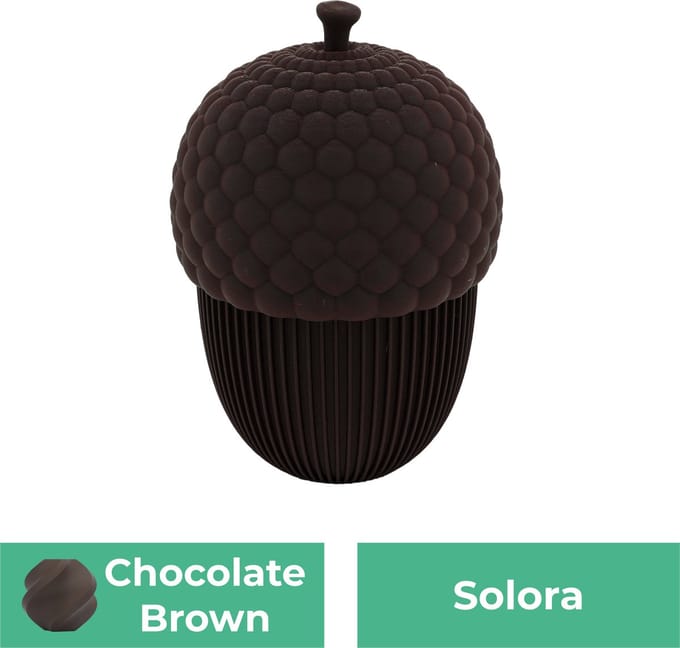Herfst eikel beeld – Decoratief beeld - Chocolade Bruin - 3d geprint beeld – Herfst woondecoratie - Staand - 18CM