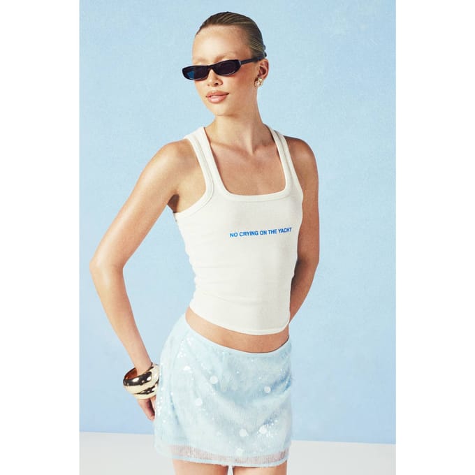 boohoo Dames Geen Gehuil Op Het Jacht Vest | Wit | Maat: Medium