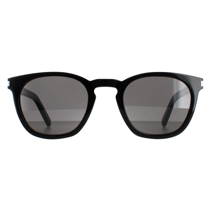Saint Laurent Round Unisex Zwart Smoke SL28