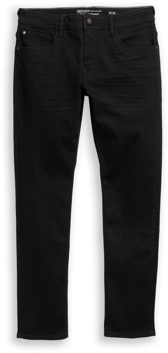 Tom Tailor Denim - TTAEDAN STRAIGHT-jeans - Maat 36/34 - black black denim