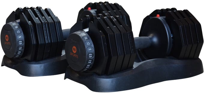 RS Sports Selector dumbells l 2 x 25 kg l Verstelbare dumbell
