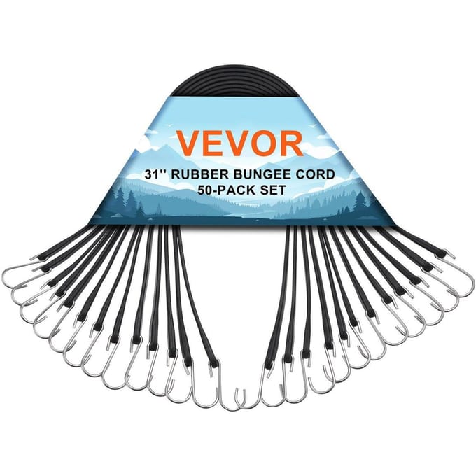 Lot de 50 Cordes Élastiques Plates 19,8 mm Sangles Élastiques Robustes avec Crochet en S