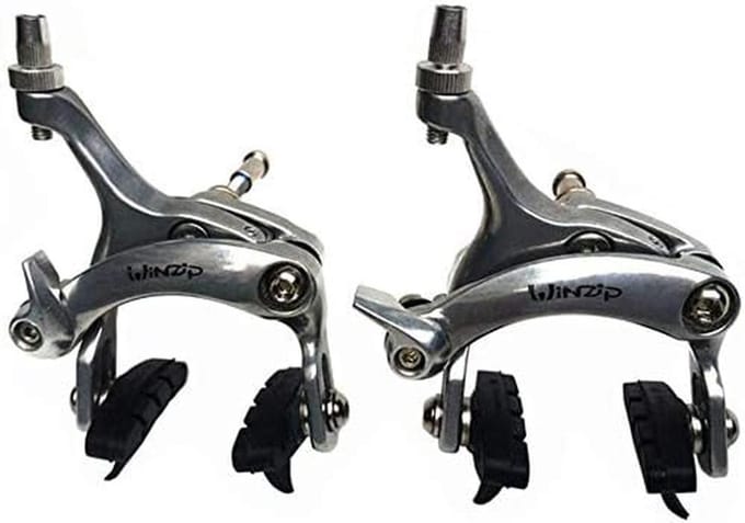 Fiets Remklauw - Voor Achter - Veilig Fietsen - Aluminiumlegering Constructie - Verstelbaar - Zilver
